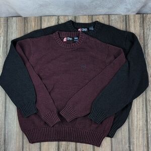 Bundle of 2 Chaps Men’s Classic Ribbed Crewneck Sweaters​
